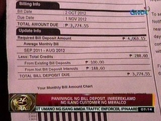 24 Oras: Paniningil ng bill deposit,   inireklamo ng ilang customer ng Meralco