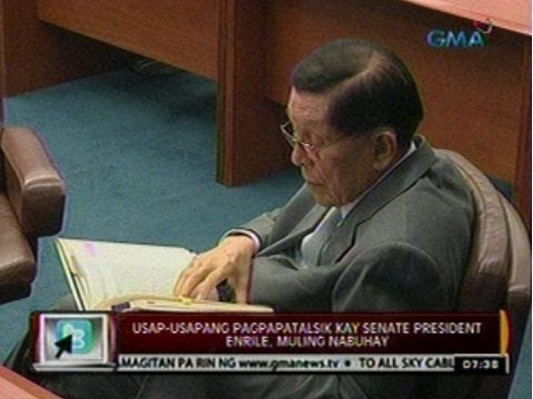 24 Oras: Usap-usapang pagpapatalsik kay Senate President Enrile, muling nabuhay