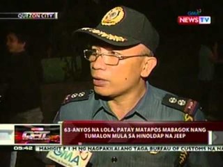 QRT: 63-anyos na lola, patay matapos mabagok nang tumalon mula sa hinoldap na jeep