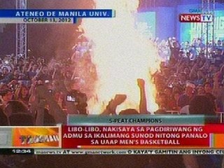 BT: Libo-libo, nakisaya sa pagdiriwang ng ADMU sa ika-5 sunod nitong panalo sa UAAP Men's Basketball