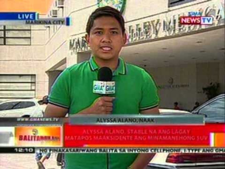 BT: Alyssa Alano, stable na ang lagay nang maaksidente ang minamanehong SUV sa Marikina