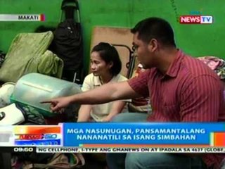 Mga nasunugan, pansamantalang nananatili sa isang simbahan