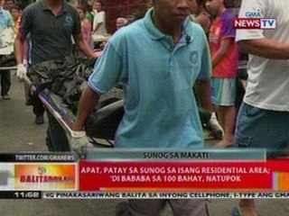 BT:  4, patay sa sunog sa isang residential   area sa Makati