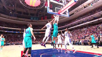 Joel Embiid Rejects TWO Cody Zeller Dunk Attempts  01.13.17