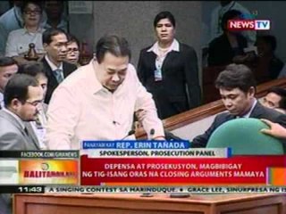 BT: Panayam kay Rep. Erin Tañada sa pagbibigay ng closing arguments nf Depensa at Prosekusyon