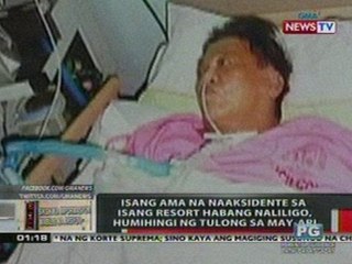 OC: Ama na naaksidente sa isang resort   habang naliligo, humihingi ng tulong sa   may-ari
