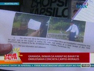 Download Video: UB: Granada, iniwan sa harap ng bahay ni Ombudsman Conchita Carpio-Morales