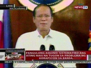 QRT: PNoy: Sistematiko ang ating nais na   tugon sa problema ng korapsyon sa bansa