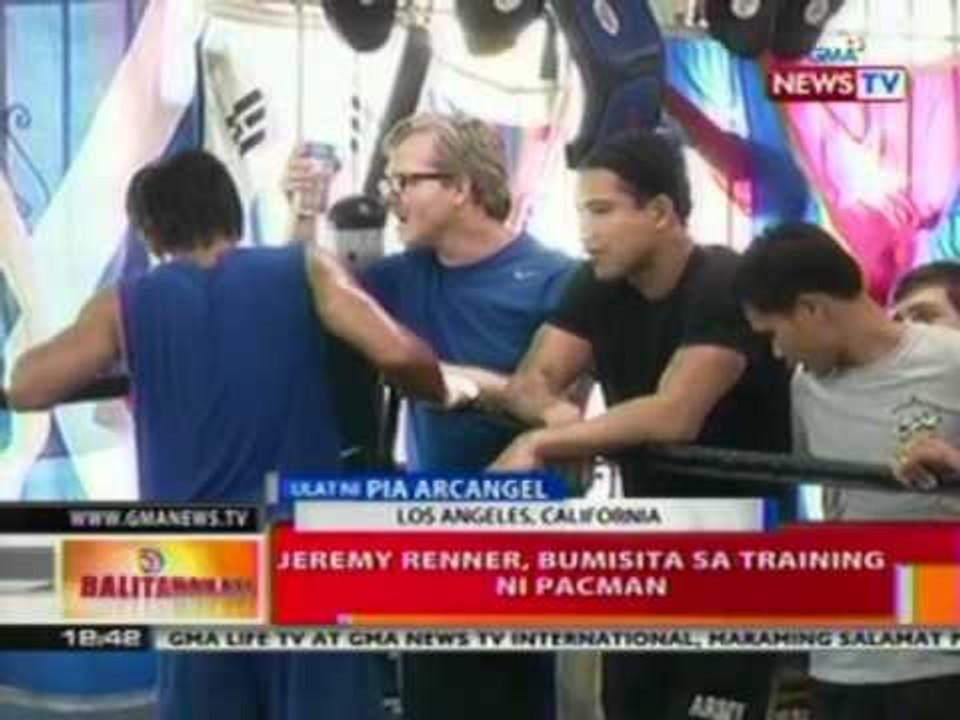 Jeremy Renner, bumisita sa training ni Pacman
