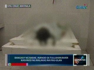 Saksi: Bangkay ng babae, inanod sa Tullahan River kasunod ng malakas ng pag-ulan (Caloocan)