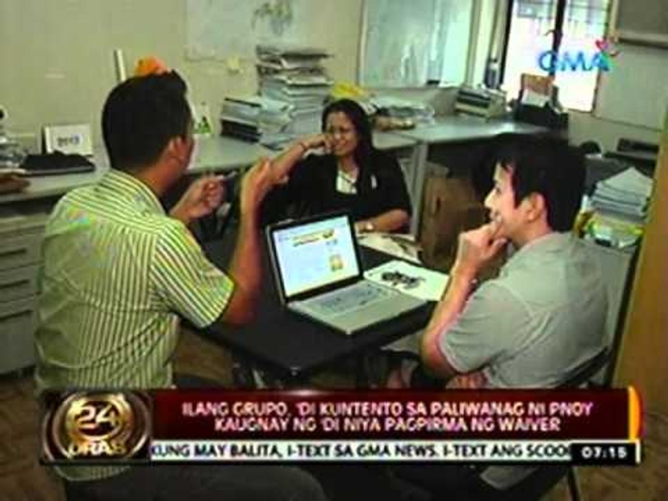 Ilang grupo, 'di kuntento sa paliwanag ni PNoy kaugnay ng 'di niya pagpirma ng waiver