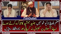 Sanam Baloch While Talking About Junaid Jamshed in Her Show Burst into Tears
