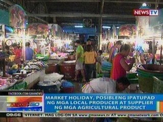 NTG: Market holiday, posibleng ipatupad ng local producer at supplier ng mga agricultural product