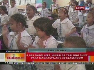 BT: 4,839 enrollees sa QC, hinati sa 3 shift para magkasya ang 39 classrooms
