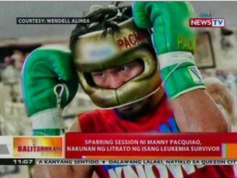 BT: Sparring session ni Pacman, nakunan ng litrato ng isang leukemia survivor