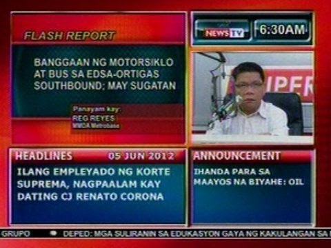 DB: Banggaan ng motorisiklo at bus sa EDSA-Ortigas Southbound; may sugatan