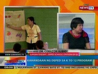 NTG: Kahandaan ng DepEd sa K to 12 Program