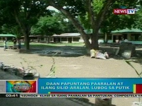 BP: Daan papuntang paaralan at ilang silid-aralan sa Pangasinan, lubog sa putik