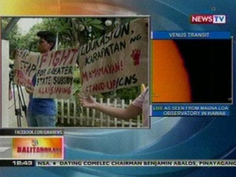 BT: Ilang estudyante, nagprotesta vs pagtaas ng matrikula sa UP Diliman