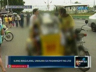 Saksi: LTO, sinita ang mga motorcycle rider na may angkas na mga menor de edad