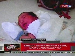 QRT:  Sanggol na ipinanganak sa lrt, maayos   ang kalagayan