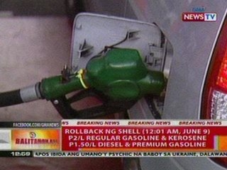 BT: Oil price rollback ng shell (June 9,   2012)