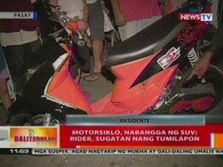 BT: Motorsiklo, nabangga ng SUV sa Pasay
