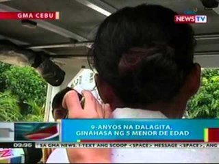 BP: 9-anyos na dalagita, ginahasa ng 5 menor de edad