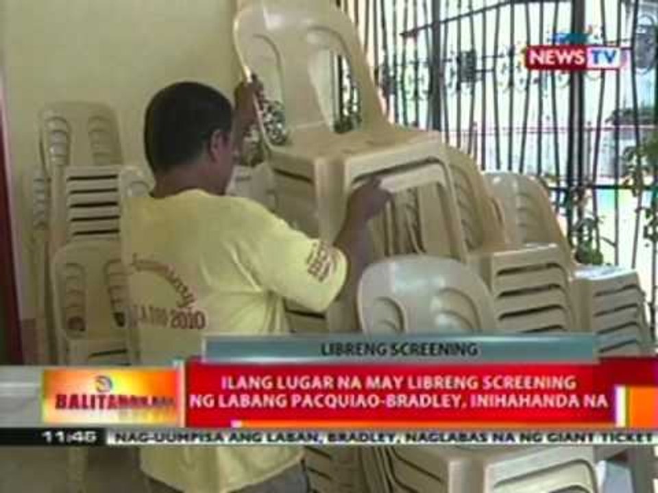 BT: Ilang lugar na may libreng screening ng labang Pacquiao-Bradley, inihahanda na