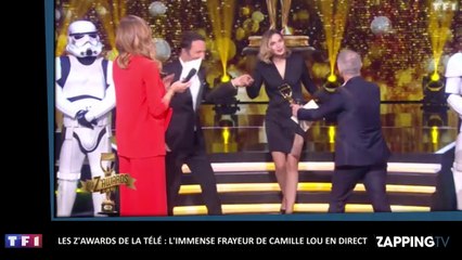 Les Z'Awards de la télé - Camille Lou : L'immense frayeur de la chanteuse en direct (Vidéo)