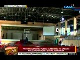 24oras: Pagdarausan ng public screening ng labang Pacquiao-Bradley bukas, handa na