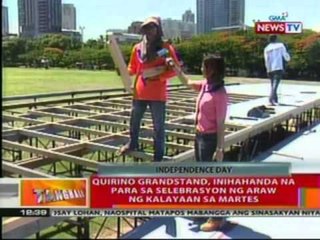 BT: Quirino Grandstand, inihahanda na para sa selebrasyon ng araw ng kalayaan sa Martes