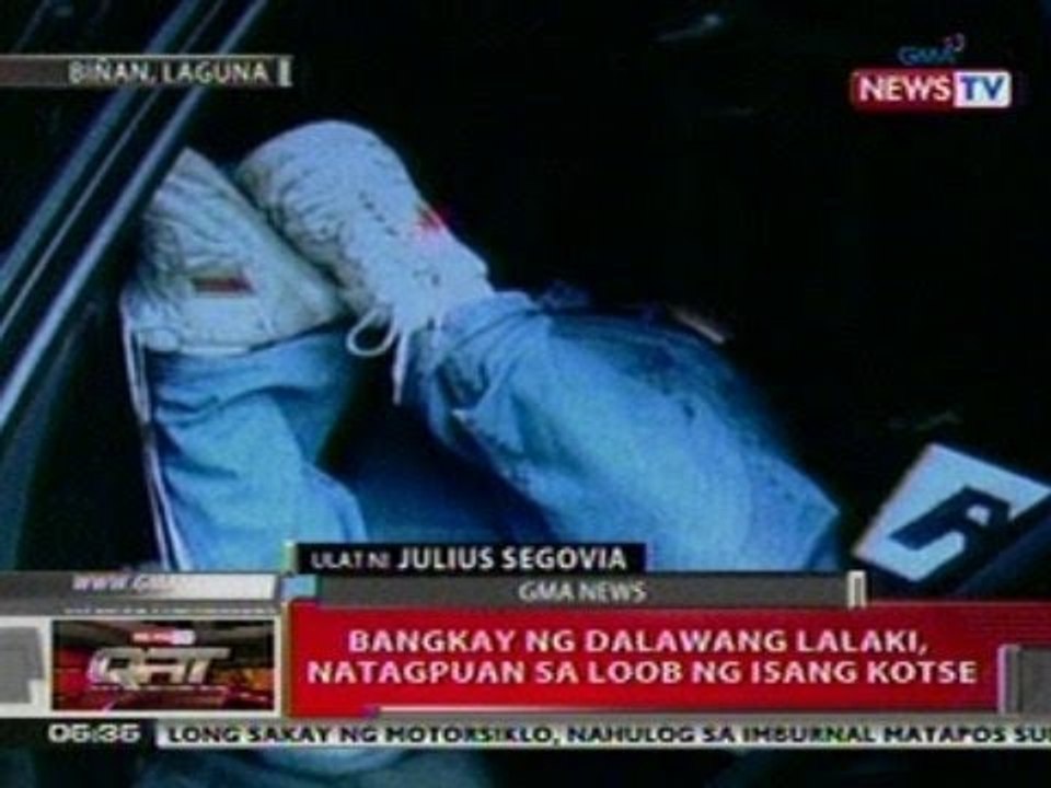 QRT: Bangkay ng 2 lalaki sa Laguna,   natagpuan sa loob ng isang kotse