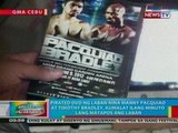 BP:  Pirated DVD ng laban nina Pacman at   Bradley, kumalat ilang minuto matapos   ang laban