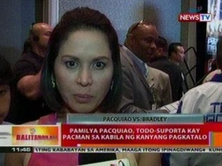 BT: Pamilya Pacquiao, todo-suporta kay   Pacman sa kabila ng kanyang pagkatalo