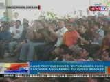NTG: Ilang tricycle driver sa Bataan, 'di pumasada para panoorin ang labang Pacquiao-Bradley