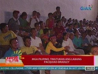 UB: Mga Pilipino, tinutukan ang labang Pacquiao-Bradley