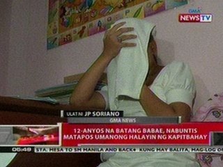 QRT: 12-anyos na batang babae, nabuntis nang   halayin ng kapitbahay
