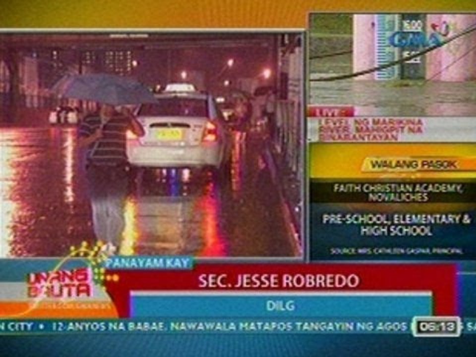 UB: Panayam kay DILG Sec. Jesse Robredo kaugnay sa pagsuspinde ng klase