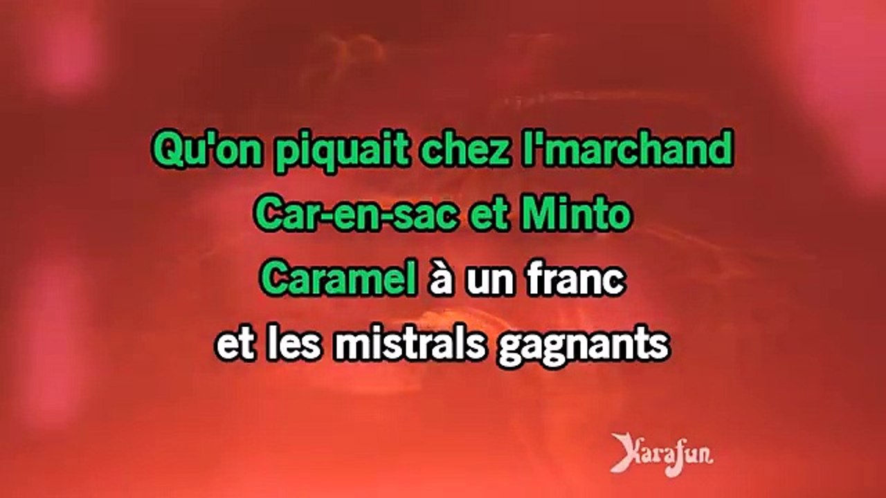 Coeur de pirate - Mistral gagnant KARAOKE / INSTRUMENTAL