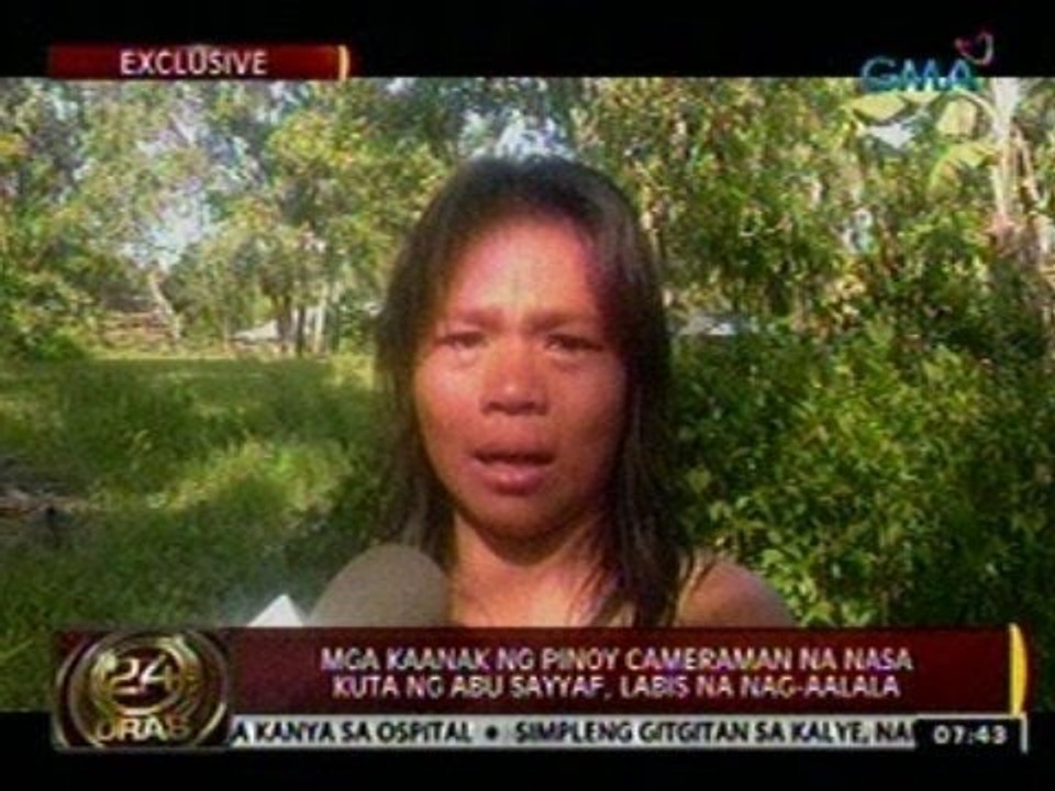 24 Oras: Mga kaanak ng Pinoy cameraman na nasa kuta ng Abu Sayyaf, labis na nag-aalala