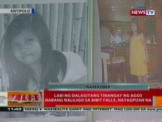 BT: Labi ng dalagitang tinangay ng agos habang naliligo sa Bibit Falls sa Antipolo, natagpuan na