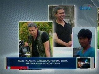 Saksi: Jordanian journalist at 2 Pinoy crew, nasa maayos na lagay ayon sa PNP