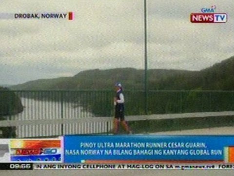 NTG: Pinoy ultra marathon runner Cesar Guarin, nasa Norway na bilang bahagi ng kanyang global run