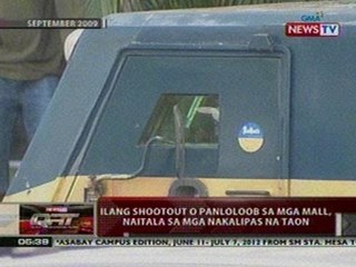 QRT: Ilang shootout o panloloob sa mga mall, naitala sa mga nakalipas na taon
