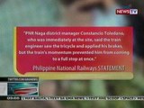 BP: PNR, naglabas ng pahayag tungkol sa aksidente sa Iriga
