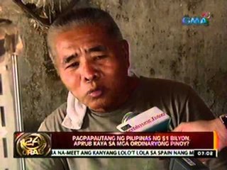 24oras: Pagpapautang ng Pilipinas ng $1 bilyon, aprub kaya sa mga ordinaryong pinoy?