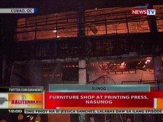 BT: Furniture shop at printing press sa Cubao, nasunog