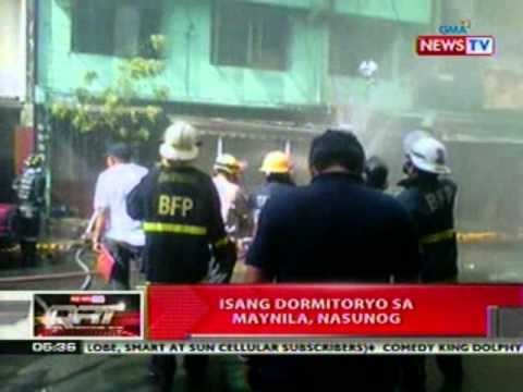 QRT: Isang dormitoryo sa Maynila, nasunog