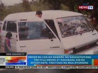 NTG: Driver ng van na namaril ng tricycle driver at nakabaril ng estudyante, tinutugis na